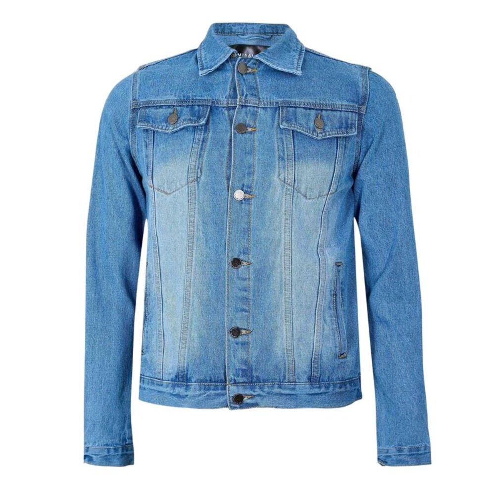 Criminal Damage Mens Denim Jacket / Blue